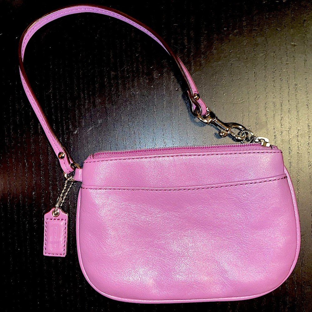 Coach Bags | Vintage Purple Leather Wristlet